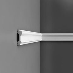 P9010-Luxxus Plain Polyurethane Multifunctional Molding, Primed White. Length: 78-3/4" Height: 1-9/16"