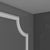 PX120A - Axxent Plain Polyurethane Panel Molding Corner used with PX120, Primed White.