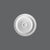 R-08-Luxxus Plain Polyurethane Ceiling Medallion, Primed White. Diameter: 14-15/16"