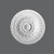 R-16-Luxxus Decorative Polyurethane Ceiling Medallion, Primed White. Diameter: 17-11/16"