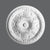 R-23-Luxxus Decorative Polyurethane Ceiling Medallion, Primed White. Diameter: 28-1/8"