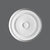 R-76-Luxxus Plain Polyurethane Ceiling Medallion, Primed White. Diameter: 24-7/16"