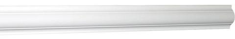 1-1/2"H X 3/4"Proj X 96"L - Raleigh Plain White Panel Moulding