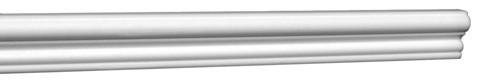 1-5/8"H X 1/2"Proj X 96"L - Reynolds Plain White Panel Moulding