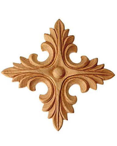 3-1/4"H X 3-1/4"W X 3/8"D - Small cross applique / rosette
