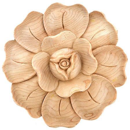 2-7/8"DIA. X 1/2"D -  Small rose flower applique / rosette