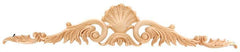 3-3/8"H X 18-1/4"W X 1/2"D - shell shaped small applique