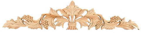5"H X 24"W X 5/8"D - Large applique with grapes and leaves