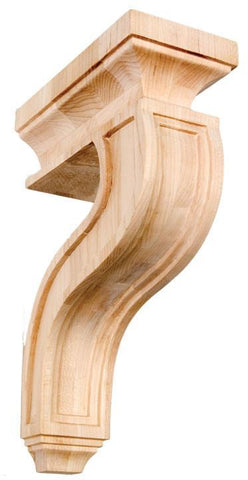 11"H X 3-1/2"W X 7-1/4"D - Self supported bottom curved small corbel