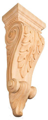 8"H X 3-3/4"W X 2-1/2"D - Scrolled acanthus leaf mini corbel