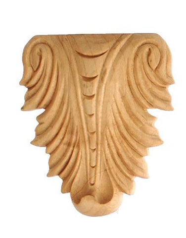 3-7/8"H X 3-3/8"W X 3/4"D - Decorative medium applique in leaf shape