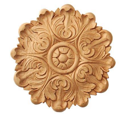 8"DIA X 7/8"D - Handcurved circular extra large embossed applique