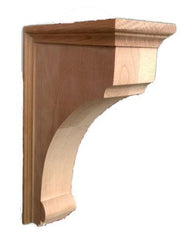 14"HX3-1/4"W-9"D -  Bottom curved large traditional plain corbel