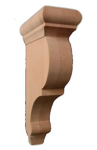 12"H X 3"W X 8"D - Medium wave classical plain corbel