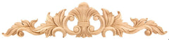 5-1/4"H X 24"W X 5/8"D -  Large curly leaf applique / cartouche