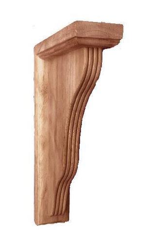 10"H X 2"W X 7"D - Fluted waved plain small size corbel