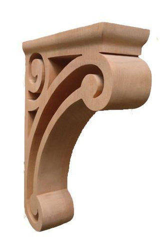 14"H X 3-1/8"W X 9"D - Gothic style decorated large corbel with bracket