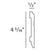 SX105 - Axxent Plain Duropolymer Base Molding, Primed White. Length: 96" Height: 4-5/16"