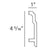 SX155F - Axxent Plain Polyurethane Base Molding, Flexible, Primed White. Length: 78-3/4" Height: 4-5/16"