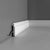 SX155F - Axxent Plain Polyurethane Base Molding, Flexible, Primed White. Length: 78-3/4" Height: 4-5/16"